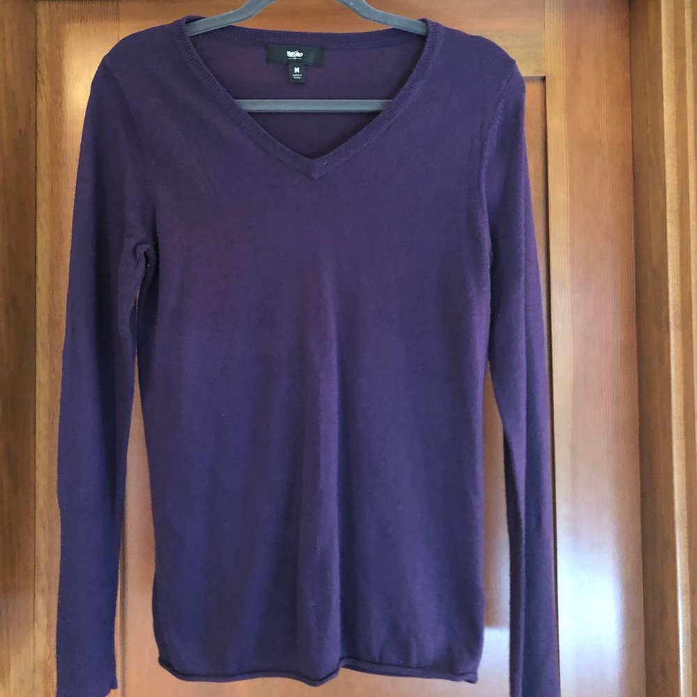 Super soft purple v-neck sweater